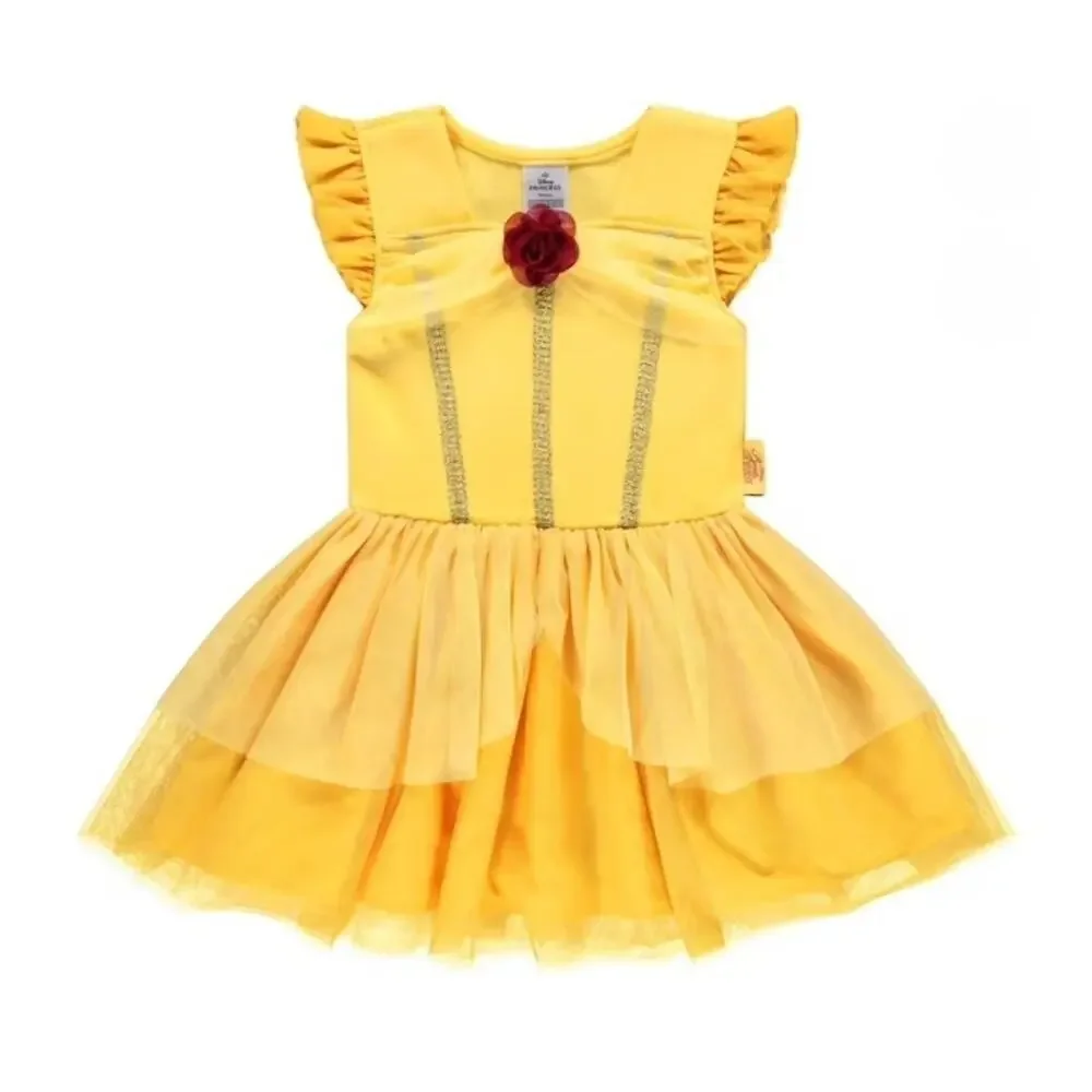 Disney Girls Belle Beauty & The Beast Halloween Costume Cosplay Dress Size 6